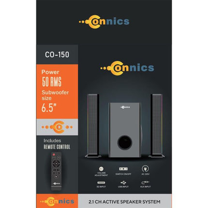 Connics Soundbar - 2.1 Channel - Bluetooth - USB - Remote Control Model: CO-150