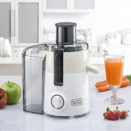 Black + Decker Electric Juicer , 0.95 Liter 250 Watt White Grey - JE250-B5