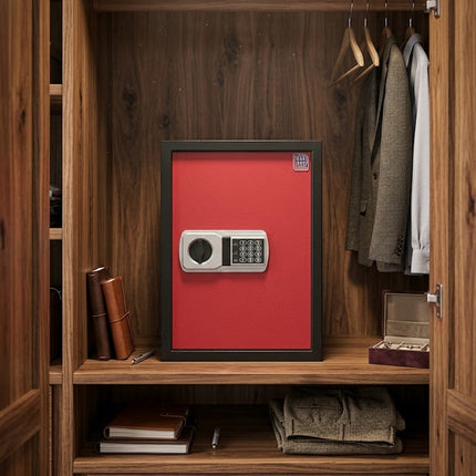 مجموعة لطفي LG Safebox الكود- 50NEK- 50 * 35 * 31 سم - صندوق الأمان للمنزل والمكتب - قفل إلكتروني - قفل  بمفتاح