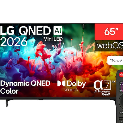 تلفزيون LG QNED AI QNED70 Mini LED 4K Smart TV 2026 الذكي مقاس 65 بوصة
65QNED70B6T
