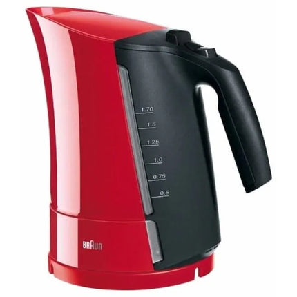Braun MultiQuick 3 Electric Kettle , 1.7 Liter 2200 Watt , Red - WK300