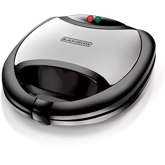 Black & Decker Sandwich Maker, 1 Slice, 750 Watt, Black, TS2000