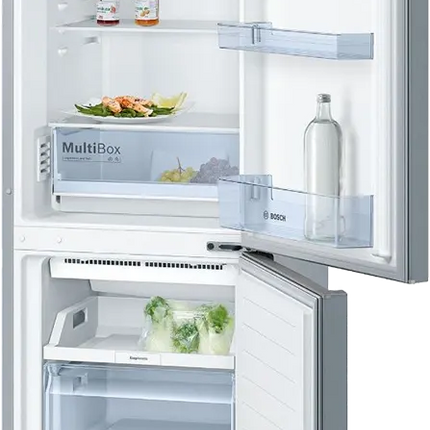 Bosch 302L No-Frost 2-Door Combi Refrigerator KGN36NL30U Bottom Freezer - Silver Inox
