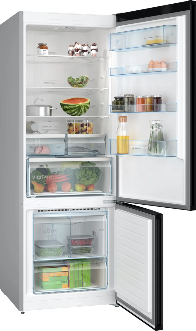Bosch Refrigerator 505 Liters No Frost 2-Door Combi KGN56CX30U Bottom Freezer - Black