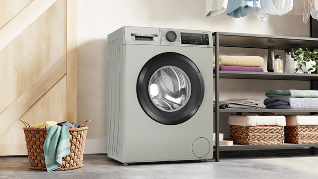 Bosch 8kg Front Load Automatic Washing Machine - WLZ2421SEG - Silver with Black Door