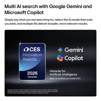 تلفزيون LG QNED AI QNED70 Mini LED 4K Smart TV 2026 الذكي مقاس 65 بوصة
65QNED70B6T
