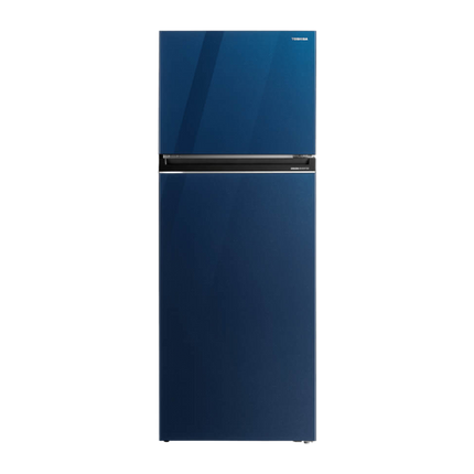 Toshiba Top Freezer Refrigerator - No Frost - Inverter - 450 Liter - 2 Doors - Blue Glass - RT624WEPGN73