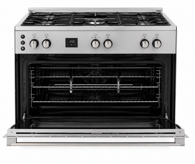 Argosta 60x90 Free Standing Gas cooker , Silver, Full Safety, Digital Timer, Turkish Manufacturing (Model: AR FSS6090)