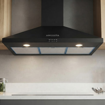 Argosta Inverter Pyramid Range Hood 90cm Black - AR P90 PBBL