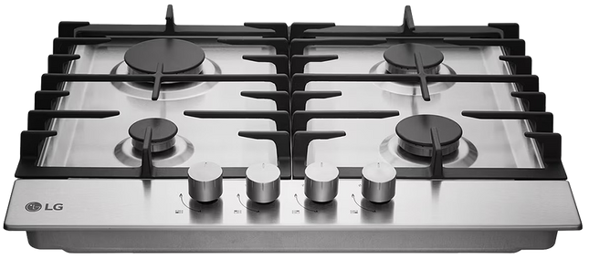 LG Built-In Gas Hob 4 Burners 60 cm China HU641BBG - Full Safety - Stainless Steel