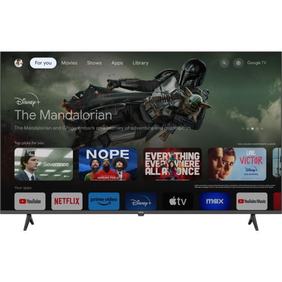 تلفزيون هاير الذكي 55 بوصة، بدقة 4K UHD LED ومستقبل مدمج - H55K80EU 