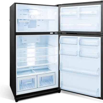 ثلاجة كيريازي بفريزر علوي، سعة 625 لتر، نوفروست، أسود - KHN 625L