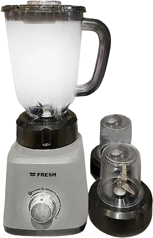 Fresh Chef Blender - 360 Watts - 1.5 Liter - 3 Speeds - 2 Grinders - Gray 4465