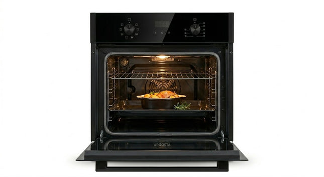 Argosta 60cm Built-in Gas Oven, Black, Safety Device, Fan, Digital Timer, Turkey - Model: AR GO6060S