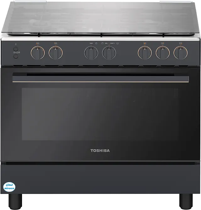 Toshiba 5 Burner 90cm Gas Cooker RLA2-90MG5G(MG)-EM Full Safety - Gray (with Miraco Warranty)