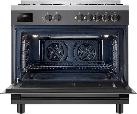 Toshiba 5 Burner Gas Cooker 90cm RQ1-90MG5GE (GR) Digital Full Safety - Stainless Steel (with Miraco Warranty)