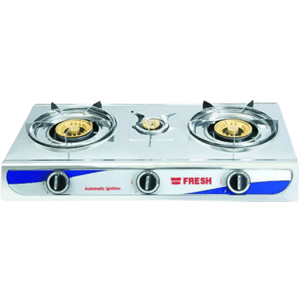 Fresh hob, 2.5 burners, stainless