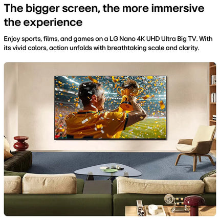 تلفزيون ال جي 55NU840B6LA الذكي LED مقاس 55 بوصة، دقة 4K UHD، معالج α7 AI 4K Gen9، ريموت ماجيك مع رسيفر مدمج - موديل 2026 