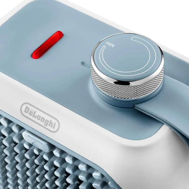 De’Longhi Capsule Desk Fan Heater, 360 Watt, Blue - HFX10B03.LB ( raya Warranty )