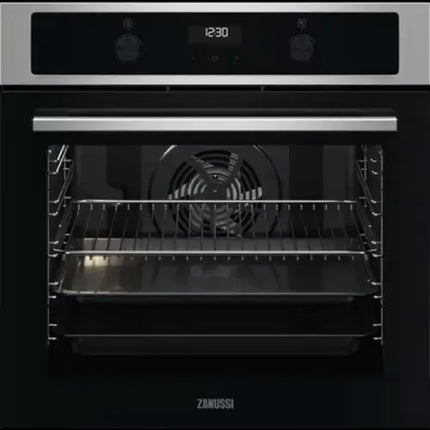 فرن كهربائي مدمج بتهوية من زانوسي 60 سم لون ستانلس ستيل ZOHKD4X1A