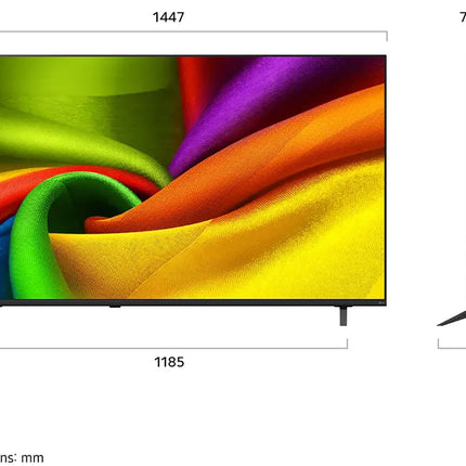 تلفزيون ال جي الذكي 65NU840B6LA مقاس 65 بوصة LED بدقة 4K UHD، معالج α7 AI 4K من الجيل التاسع، ماجيك ريموت مع ريسيفر داخلي - موديل 2026 