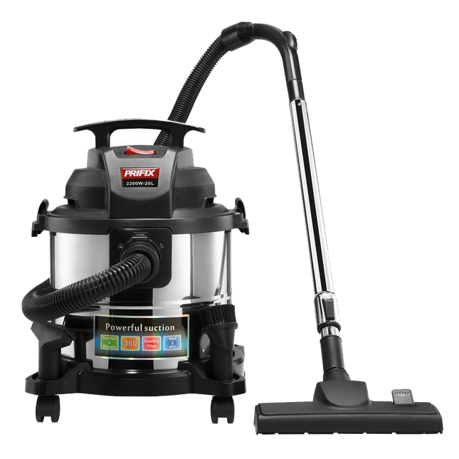Prifix Tank Vacuum Cleaner, 2200 Watt, Black * Silver, DVC2200