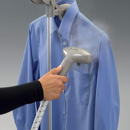 Kenwood Garment Steamer 1500W with 2L Water Tank Capacity, Rotary Wheels, Folding Rack, Trouser Press, Glove GSP65.000WH White-International warranty