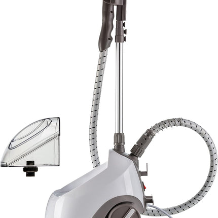 Kenwood Garment Steamer 1500W with 2L Water Tank Capacity, Rotary Wheels, Folding Rack, Trouser Press, Glove GSP65.000WH White-International warranty