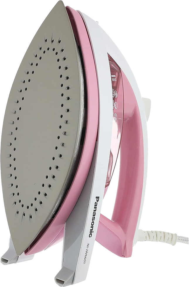 Panasonic Steam Iron 2200W NI.JW660T - Titanium Soleplate - White × Pink