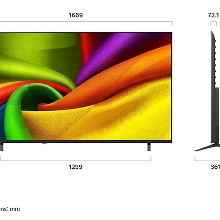 تلفزيون LG 75NU840B6LA الذكي 75 بوصة، LCD، NanoCell LED، دقة 4K UHD، معالج α7 AI 4K Gen9، ماجيك ريموت، ريسيفر مدمج - موديل 2026 