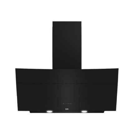 Beko 90cm Black Glass Digital Cooker Hood BHCA99642BHE