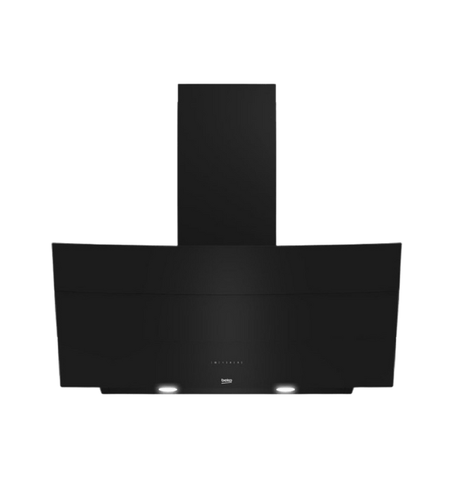Beko 90cm Black Glass Digital Cooker Hood BHCA99642BHE