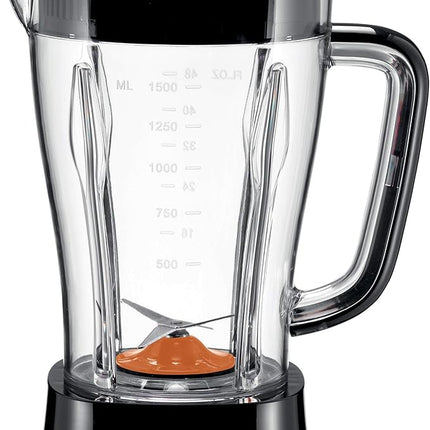 Kenwood blender smoothie maker 500w 1.5l with grinder mill, chopper mill, ice crush function blp15.360bk black (International Warranty)