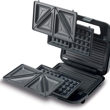 Kenwood Sandwich Maker 3 * 1 Waffle SMM02 Black (International Warranty)