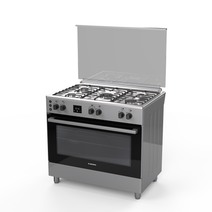Argosta 60x90 Free Standing Gas cooker , Silver, Full Safety, Digital Timer, Turkish Manufacturing (Model: AR FSS6090)