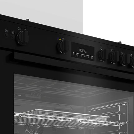 بوتجاز 60×90 سم  بيكو- 5 شعلات - غاز- امان كامل- مروحة ديجيتال- أسود- BGGR11225GB
