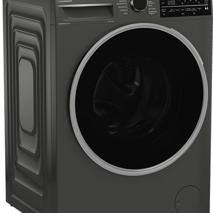 Beko fully automatic washing machine, front loading, 12 kg capacity with 8 kg dryer, 1400 RPM, digital display, inverter technology, gray, BWD12840MCI
