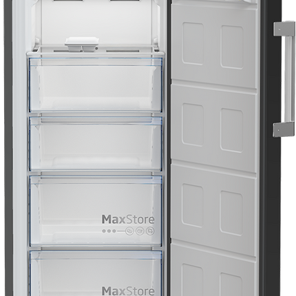 Beko Upright 8 Drawers RFNE313E13STIEGB Deep Freezer No Frost Inverter - Silver