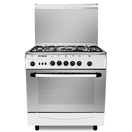 Fresh Forno Gas Cooker 55x80 cm - 5 Gas Burners - Self Ignition - Grill - Fan - Stainless Steel CD16608