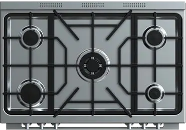 Fresh Modena Gas Cooker 60 x 90 cm - 5 Gas Burners - Full Safety Features - Air Fryer - Self Ignition - 2 Fans - Hydraulic Door - Digital Display - Stainless Steel CD19316
