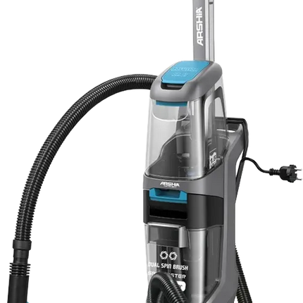 Arshia CW128-3061 Carpet Washing Machine and Vacuum Cleaner, 1000W, 2.1L Capacity, 2.5L Hose - Gray