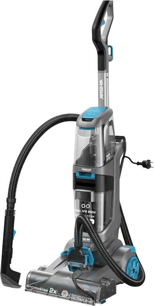 Arshia CW128-3061 Carpet Washing Machine and Vacuum Cleaner, 1000W, 2.1L Capacity, 2.5L Hose - Gray