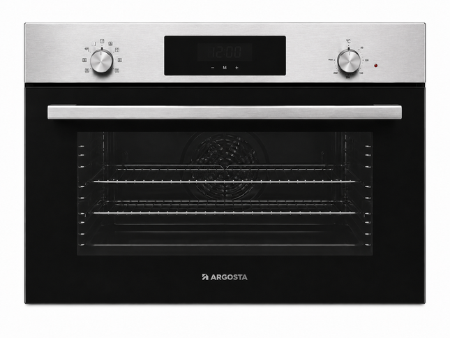 "Argosta 90 cm Built-in Gas Oven, Stainless Steel, Safety FFD, Turbo Fan, Digital Timer, Made in Turkey - Model: BG ARG90IX"
