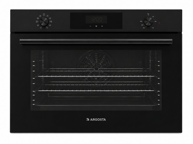 Argosta 90 cm Built-in Gas Oven, Black, Safety FFD, Turbo Fan, Digital Timer, Made in Turkey - Model: BG ARG90BL