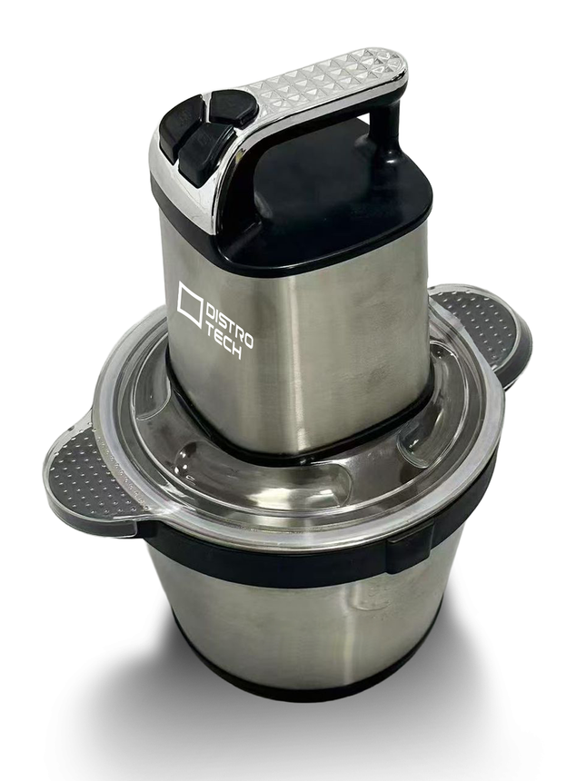 Distrotec Food Processor - 4 Liters - 1500 Watts - 6 Blades - Stainless Steel - DT4000