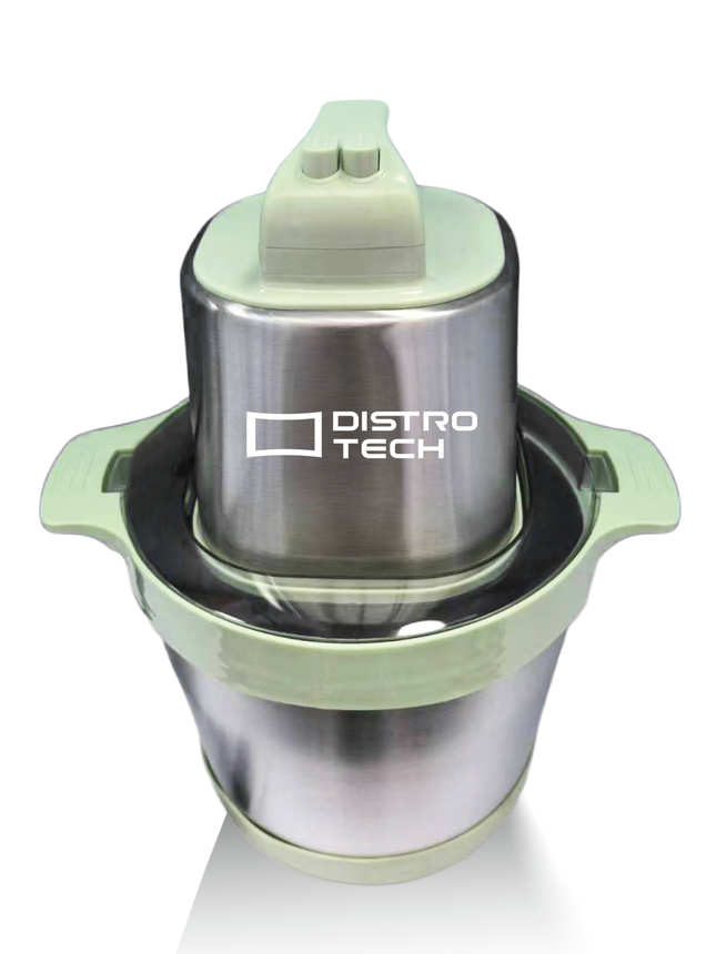 Distrotec Food Processor - 6 Liters - 2500 Watts - 2 Speeds - 6 Blades - Stainless Steel - DT4001