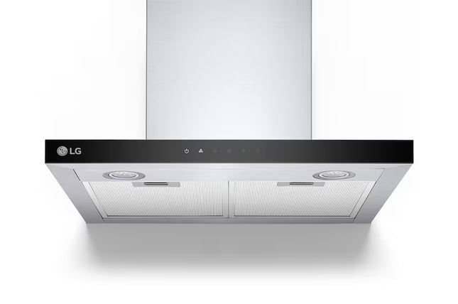 شفاط مطبخ مدمج على شكل حرف T من إل جي، 60 سم، طراز HC7Z2425S، تحكم باللمس - زجاج أسود × ستانلس ستيل
