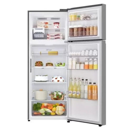 ثلاجة بفريزر علوي ال جي- 461 لتر- 2 باب -  نو فروست - انفرتر- فضي - GLB602PFWQ