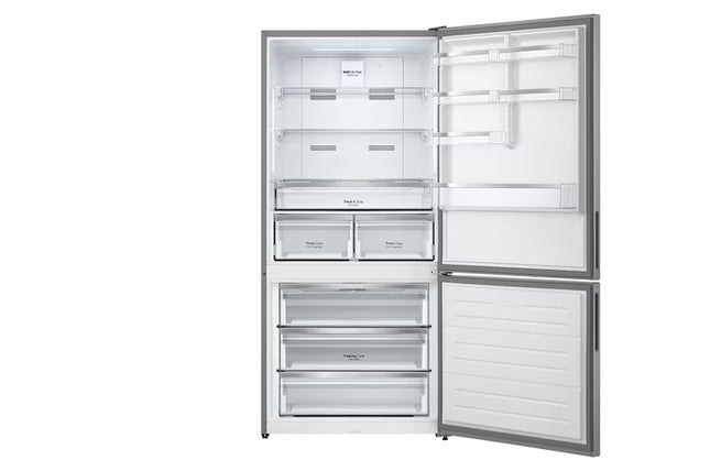 LG Combi Bottom Freezer Refrigerator - 588 Liters - 2 Doors - No Frost - Digital Display - Silver - GTF569PVAM