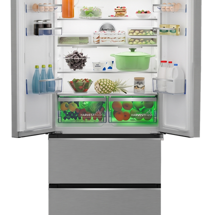 Beko Refrigerator 605 Liters No Frost 4 Doors GNE60500XEG Inverter Digital - Silver